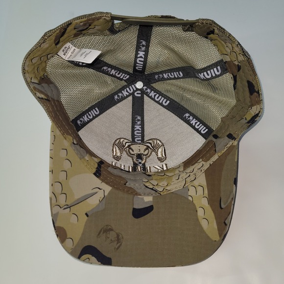 Kuiu Ultralight Hunting Camo Trucker Hat Ram Skull Logo One Size Snapback - Picture 2 of 6